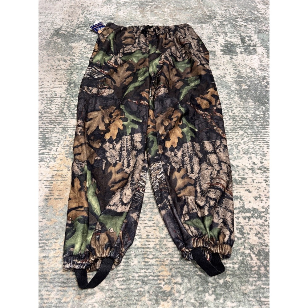 Vintage 90s Camo Ridge Tree Bark Hunting Stirrup Pants NWT Deadstock Men's Large